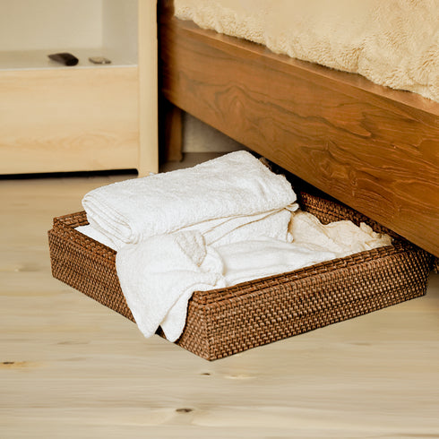 Wicker Under Bed Storage in 4 Beautiful colours - Coastal Villa Homeware